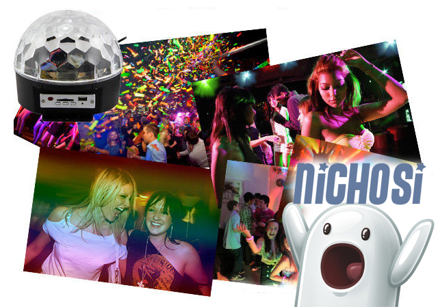 Светодиодный диско-шар NICHOSI с USB (флешка с музыкой в подарок) / изоборажение №2