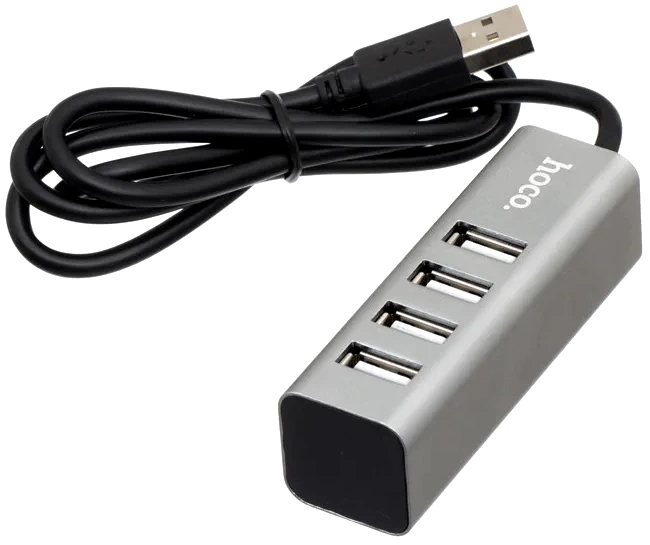 USB концентратор (хаб) Hoco HB1 USB -> 4xUSB 2.0 Tarnish / зображення №3