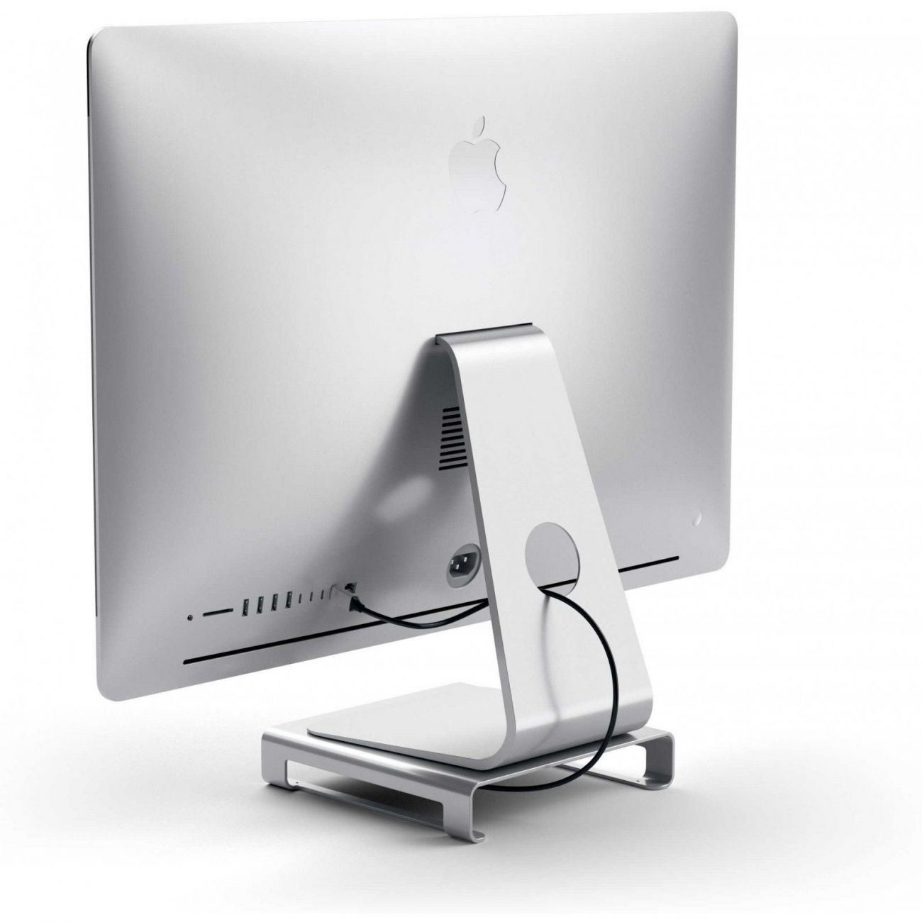 Концентратор (USB хаб) Satechi Aluminum Monitor Stand Hub Silver for iMac White(ST-AMSHS) / изоборажение №3