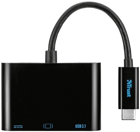 Концентратор (USB-HUB) Trust USB-C Multiport adapter Black (21260) / зображення №1