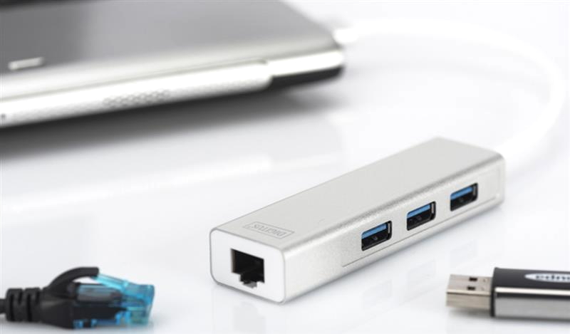 Концентратор (USB хаб) Digitus DA-70250-1 White / изоборажение №2