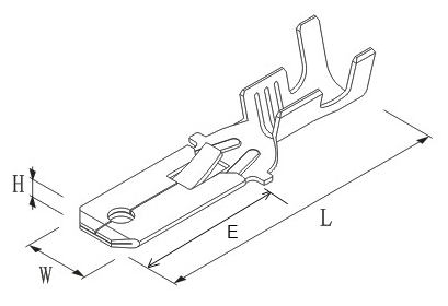 Клемма (PRC) ножевая 6.3мм (M) провод 2-2.5 100шт. (DJ612-6.3C) / изоборажение №1