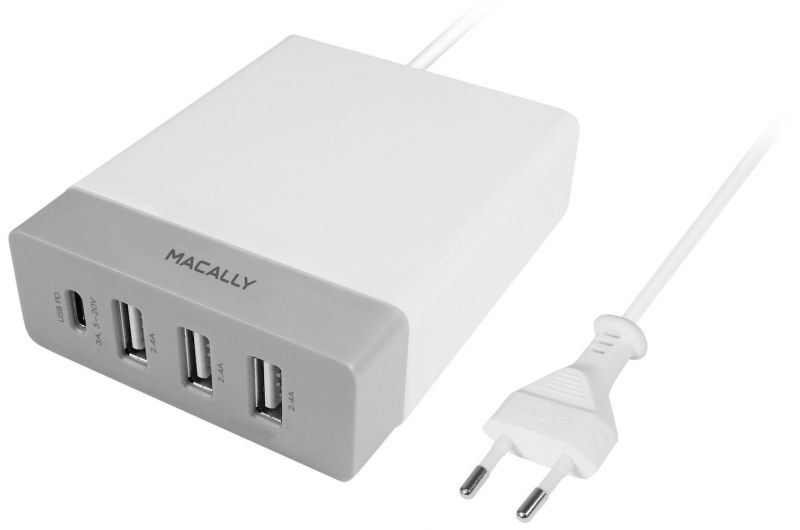 Мережевий зарядний пристрій Macally Home Chargers 3 USB White HOME72UC-EU / зображення №2