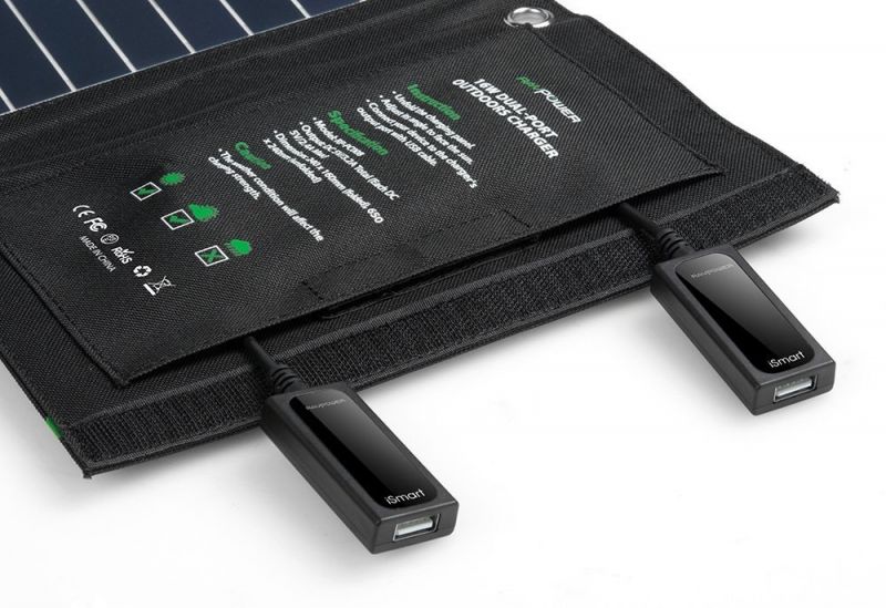 Зарядний пристрій на сонячних панелях RavPower Solar Charger 16W 2USB (RP-PC008) / зображення №5