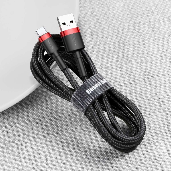 Кабель USB Baseus Cafule USB Type-C 3m Black (CATKLF-U91) / изоборажение №1