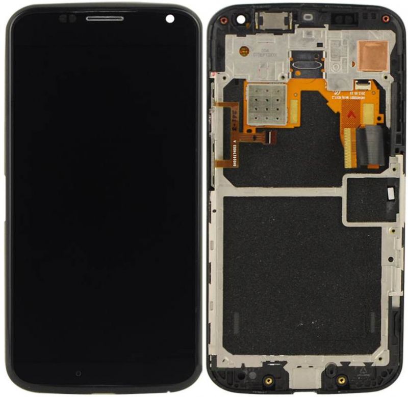 Дисплей Motorola Moto X XT1052, XT1053, XT1055, XT1056, XT1058, XT1060 + Touchscreen with frame (original) Black / зображення №2