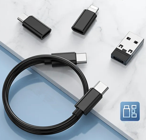 USB Кабель Borofone BU36 Show 3-in-1 USB micro USB/Type-C/Lightning Cable + Storage Case Black / зображення №3