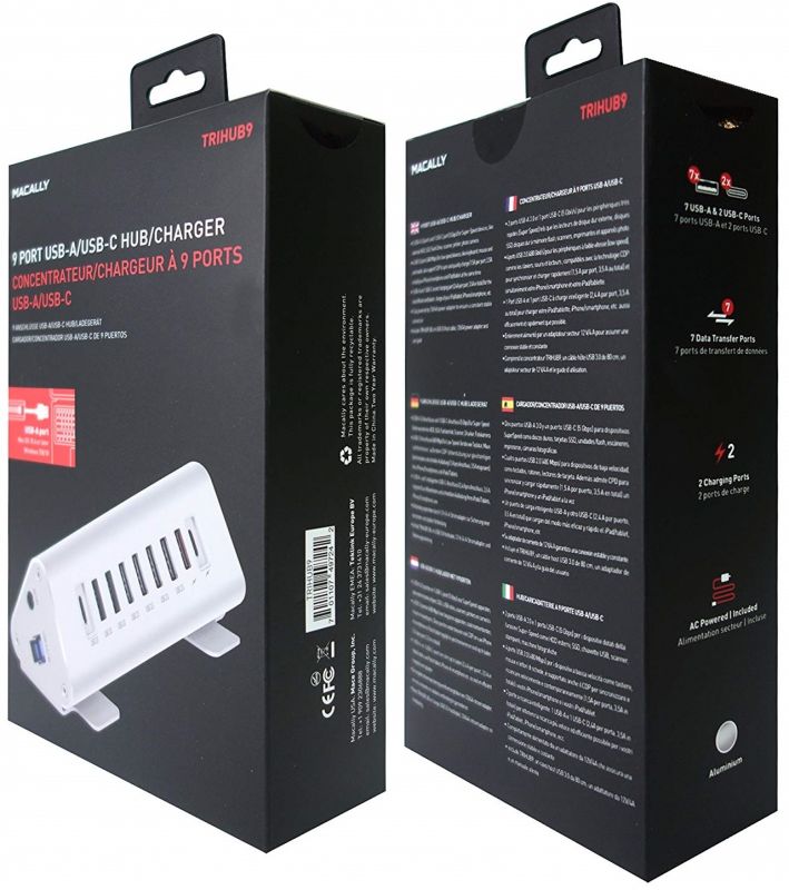 Мультиадаптер Macally USB-С Hub & USB-A Adapters Series UCTRIHUB9-EU / изоборажение №8