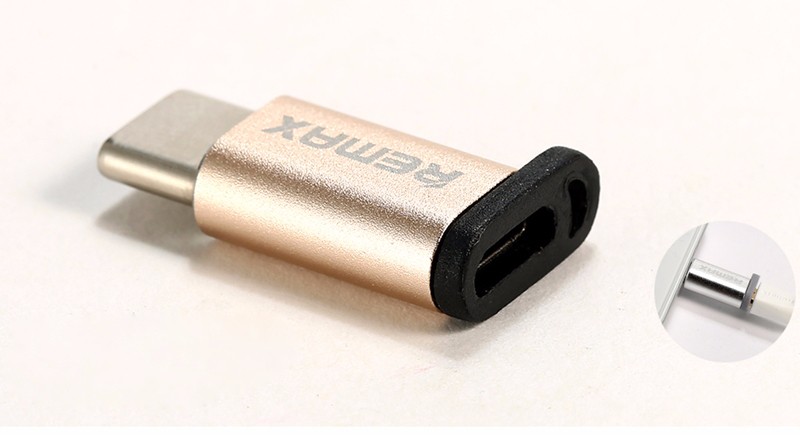 Адаптер-перехідник Remax Micro USB на Type-C Silver (RA-USB1) / зображення №3
