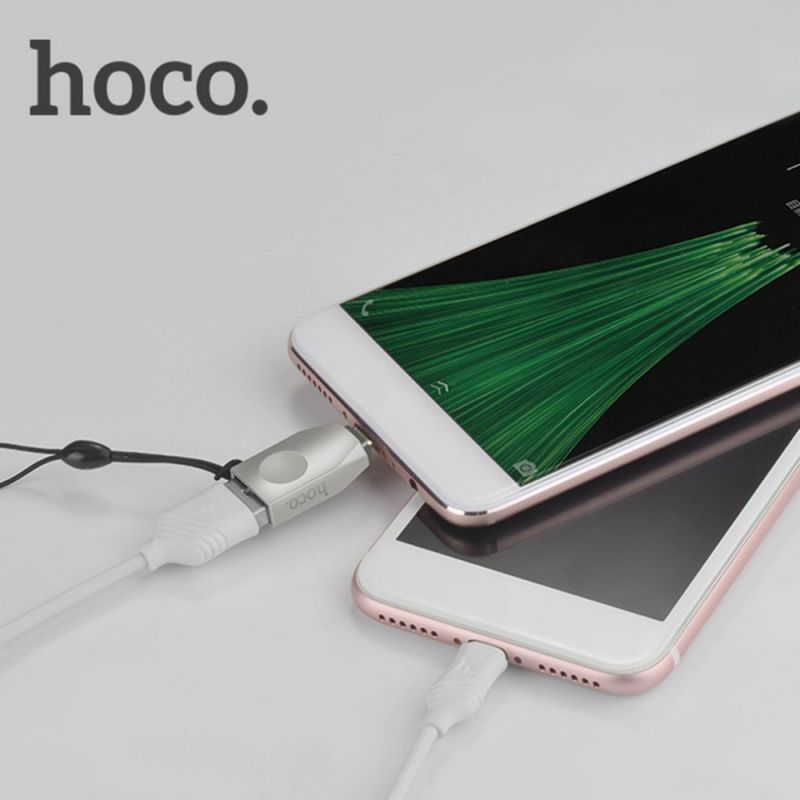 OTG-переходник Hoco UA10 Micro-USB Pearl Nickel / изоборажение №3