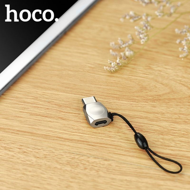 Адаптер-перехідник Hoco UA8 Micro USB to Type-C Pearl Nickel / зображення №4