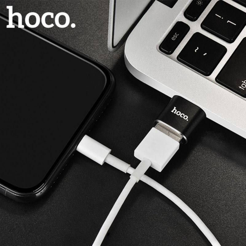 OTG-перехідник Hoco UA5 з Type-C на USB 2.0 Black / зображення №3