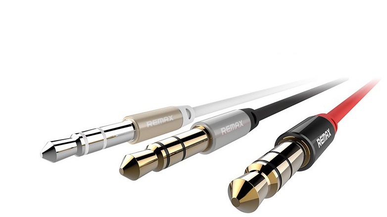 Аудіо кабель Remax AUX mini Jack 3.5mm M/M Cable 1 м чорний (RL-L100) / зображення №1