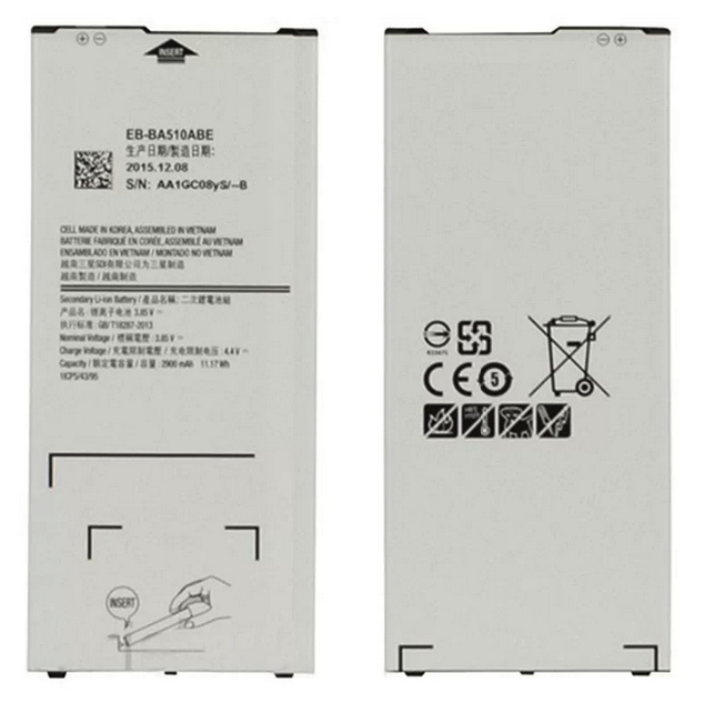 Аккумуляторы для телефона Samsung EB-BA510ABE фото