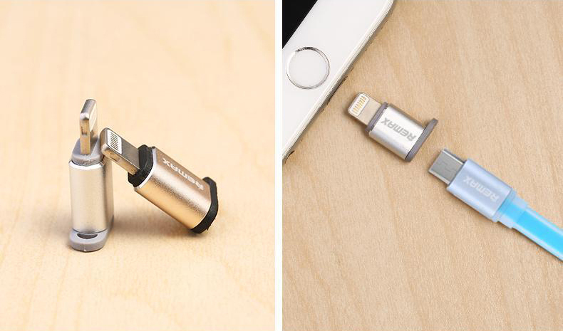 Адаптер-переходник Remax Micro USB - Lightning Apple Adapter Silver (RA-USB2) / изоборажение №3