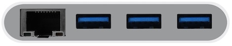 Концентратор (USB хаб) Macally USB-C to USB 3.03/Ethernet White (UCHUB3GB) / изоборажение №1