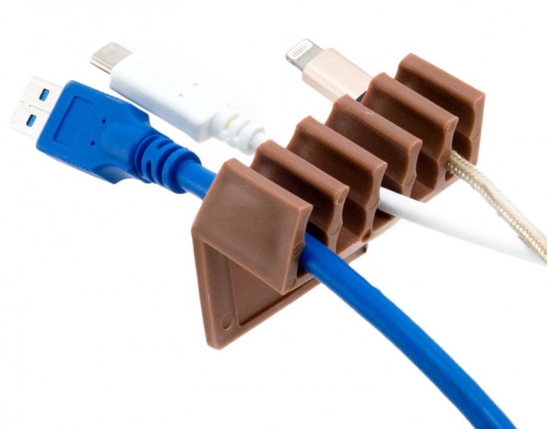 Органайзер для кабелей ExtraDigital Cable Clips CC-902 Brown (KBC1707) / изоборажение №2