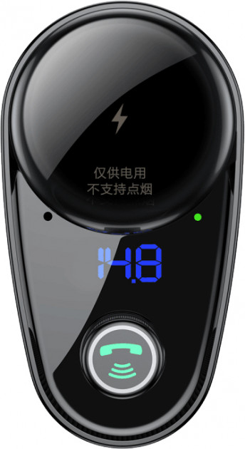 Автомобильный FM модулятор + зарядное устройство Baseus Car Charger Bluetooth MP3 + Locomotive S-06 Black (CCALL-RH01) / изоборажение №2
