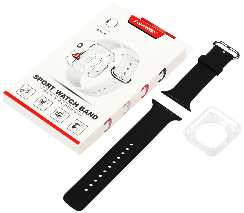 Сменный ремешок для умных часов JaLi для Apple Watch Universal 38mm/40mm (702358) Black / изоборажение №1