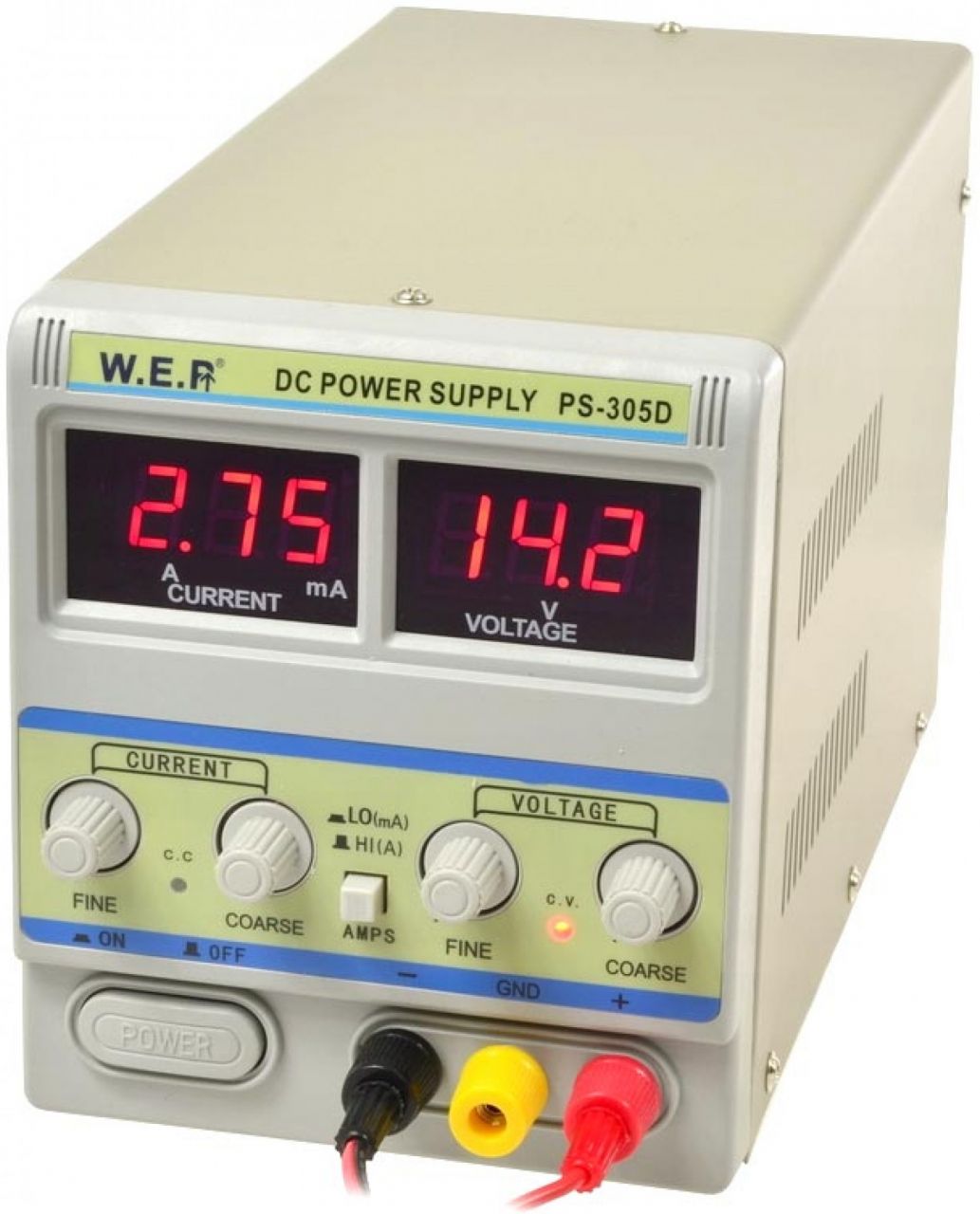 Лабораторный блок питания WEP PS-305D 30V, 5A с переключателем Hi (A)/Lo (mA) / изоборажение №1