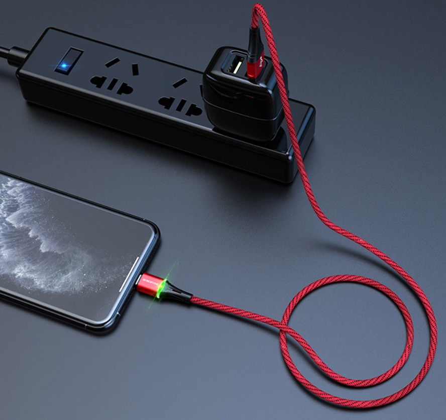 USB Кабель Borofone BU25 Lightning Cable 1.2м 2.4А Red / зображення №1