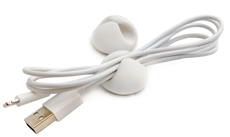 Органайзер для кабелей ExtraDigital Cable Clips CC-908 White (KBC1664) / изоборажение №1