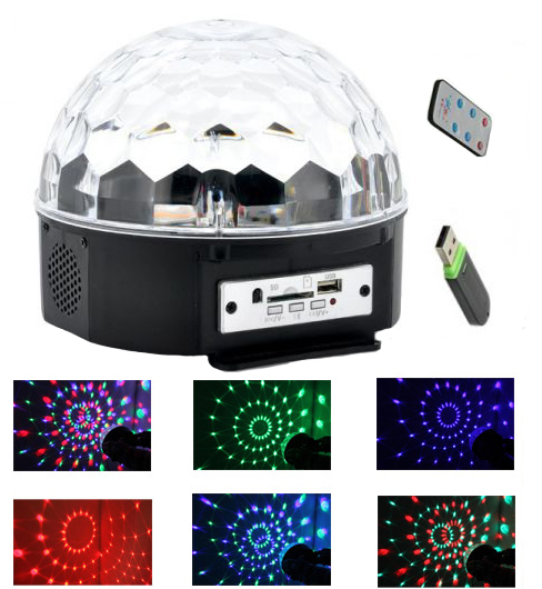 Світлодіодний диско-куля NICHOSI с USB (флешка з музикою в подарунок) / зображення №1