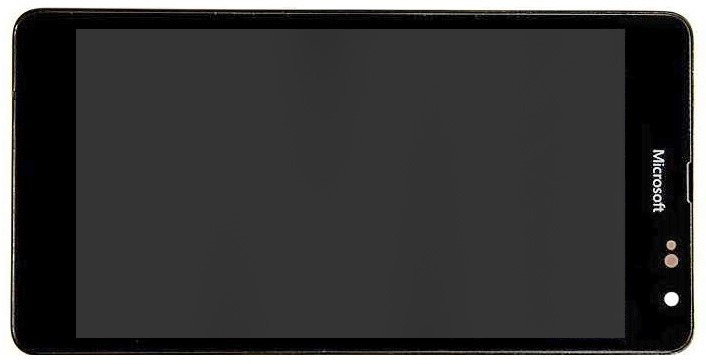 Дисплей Microsoft Lumia 535 Dual Sim (CT2C1607FPC-A1-E RM-1090) + Touchscreen with frame (original) Black / изоборажение №2