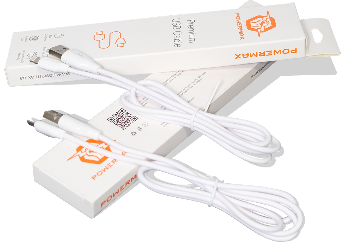 USB Кабель Powermax Premium Lightning Cable OEM White (PWRMXC1L) / зображення №3