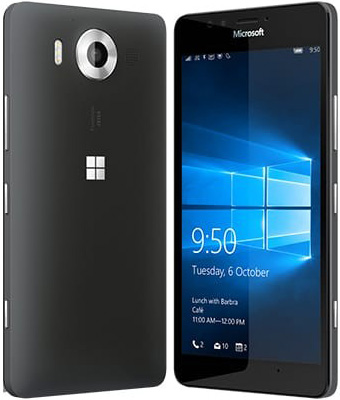Дисплей Microsoft Lumia 950 XL Dual Sim + Touchscreen with frame (original) Black / зображення №1