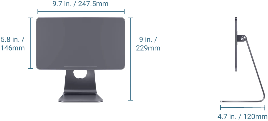 Магнітний тримач SwitchEasy MagMount Magnetic iPad Stand for iPad Pro 12.9 (2021-2018) Space Gray (GS-109-178-280-101) / зображення №1
