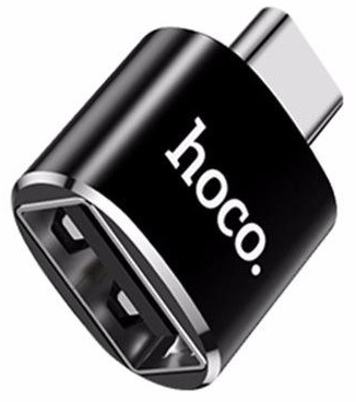 OTG-перехідник Hoco UA5 з Type-C на USB 2.0 Black / зображення №1