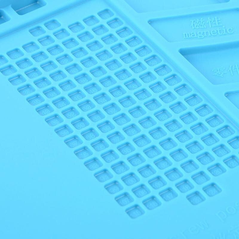 Силіконовий термостійкий килимок для пайки S-170 (318x480мм) синій Kaisi / зображення №1