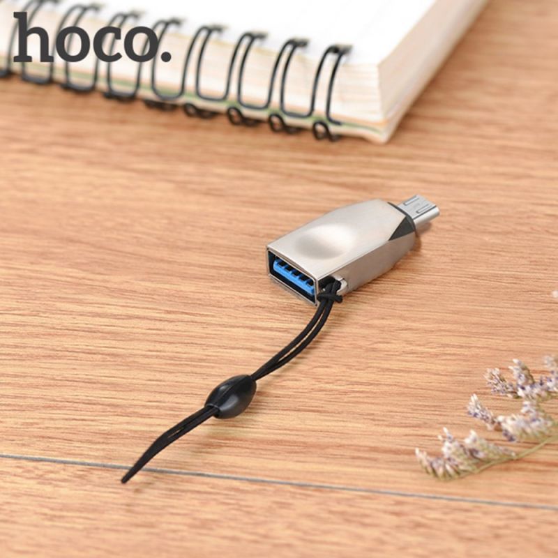 OTG-переходник Hoco UA10 Micro-USB Pearl Nickel / изоборажение №4