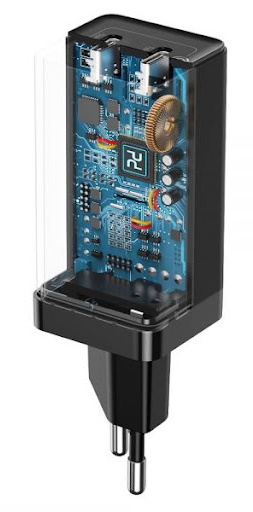 Мережевий зарядний пристрій з підтримкою швидкої зарядки Baseus GaN2 Lite Quick ChargerC+U 65W EU Black (CCGAN2L-B01) / зображення №2